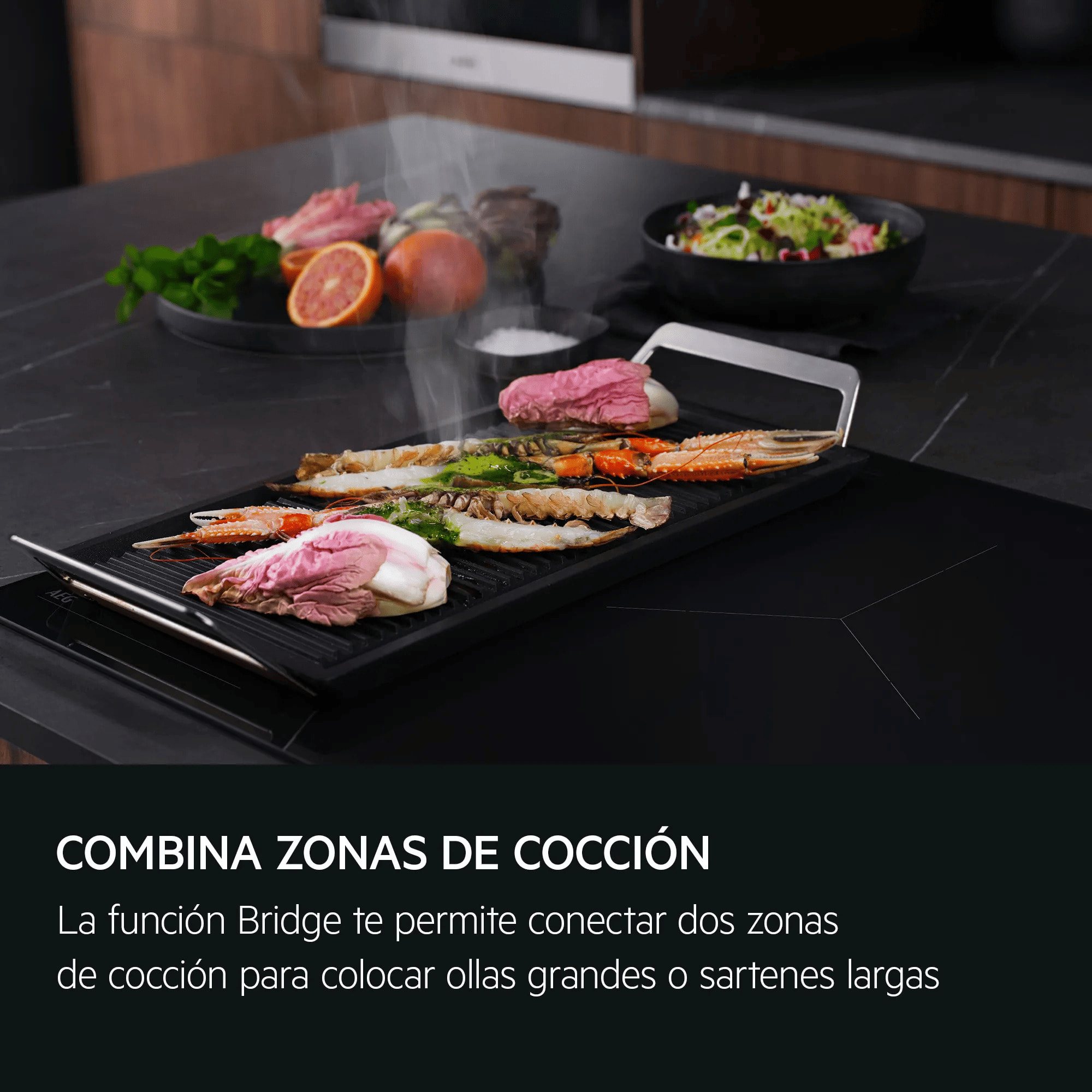 AEG Placa de inducción Serie 6000 Flex de 70 cm TO74IB00FB