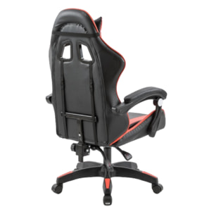 Chaise de gaming massante noir et rouge ZEN