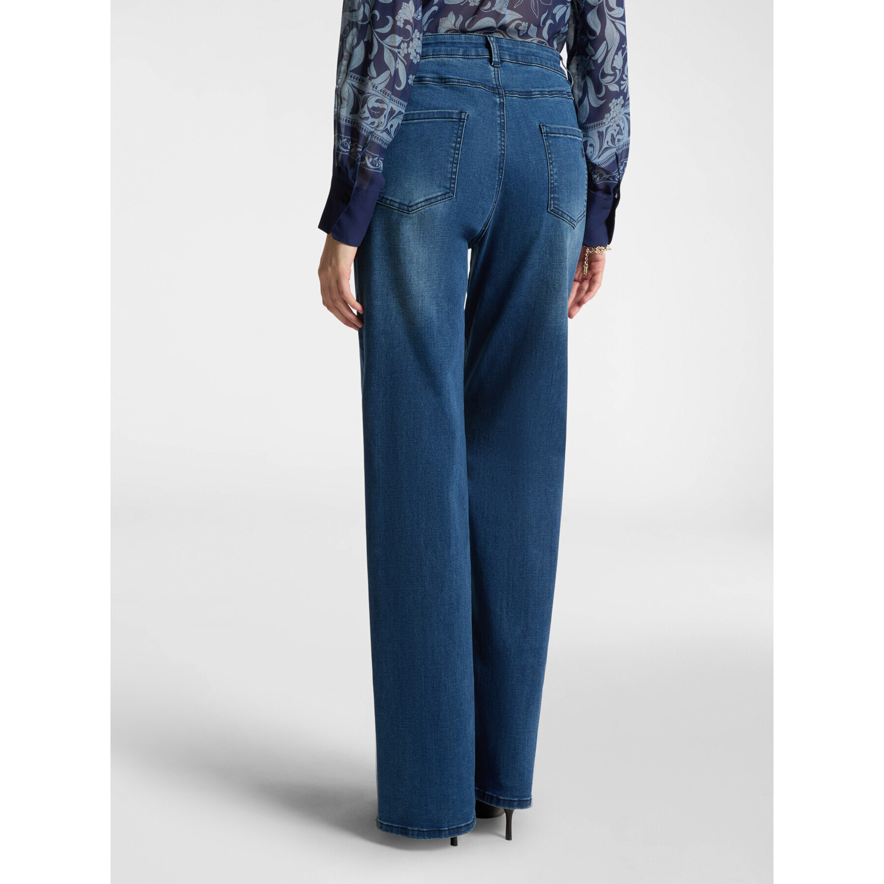Elena Mirò - Jeans mid wide leg - Azul