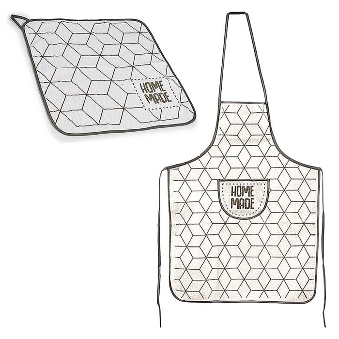 Set di grembiule + strofinaccio da cucina.