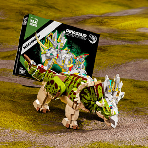 Maqueta 3D mecanizada con diseño de Triceratops con 1368 piezas.