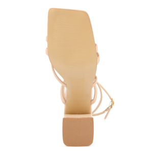 Sandalo con tacco Donna colore Beige