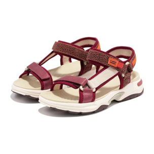 Sandalias Mujer Flame Tiras Burgundy