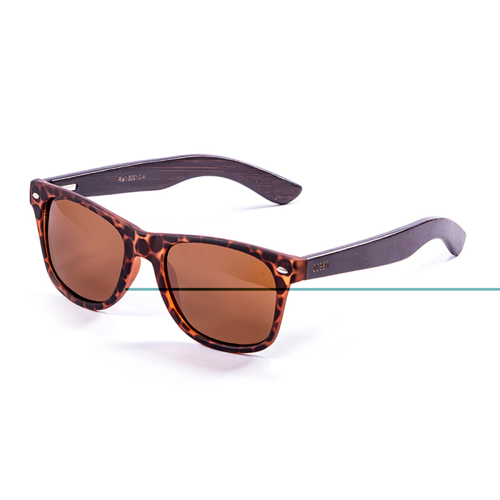 GAFAS DE SOL OCEAN BEACH WOOD de color Marron