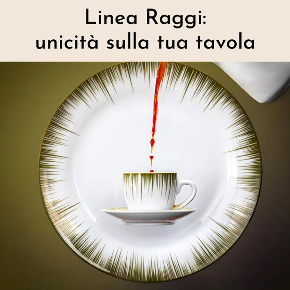 Servizio piatti Raggi da 18 pezzi in porcellana