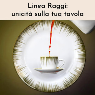 Servizio piatti Raggi da 18 pezzi in porcellana
