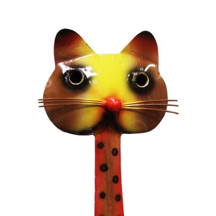 Chat en métal multicolore H43cm - 2 coloris - FELINE