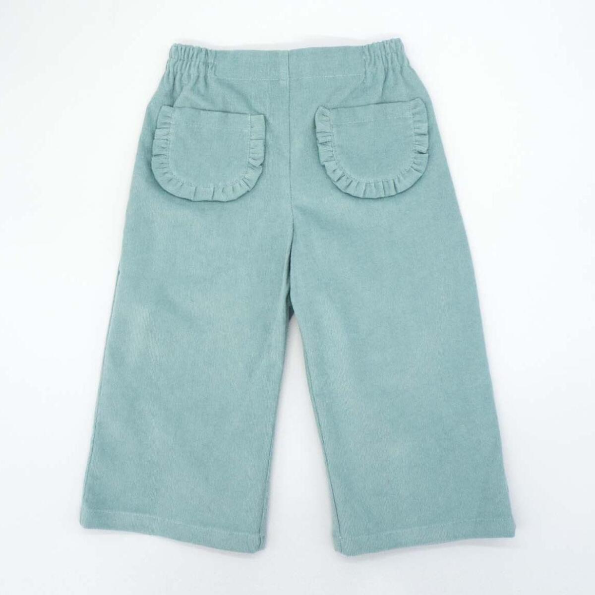 Pantalón de micro pana menta
