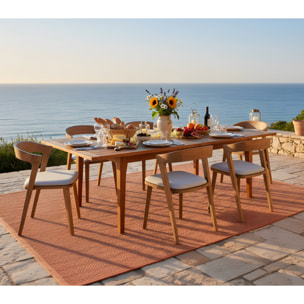 Ensemble table et chaises de jardin  - teck - TRIPOLINADO