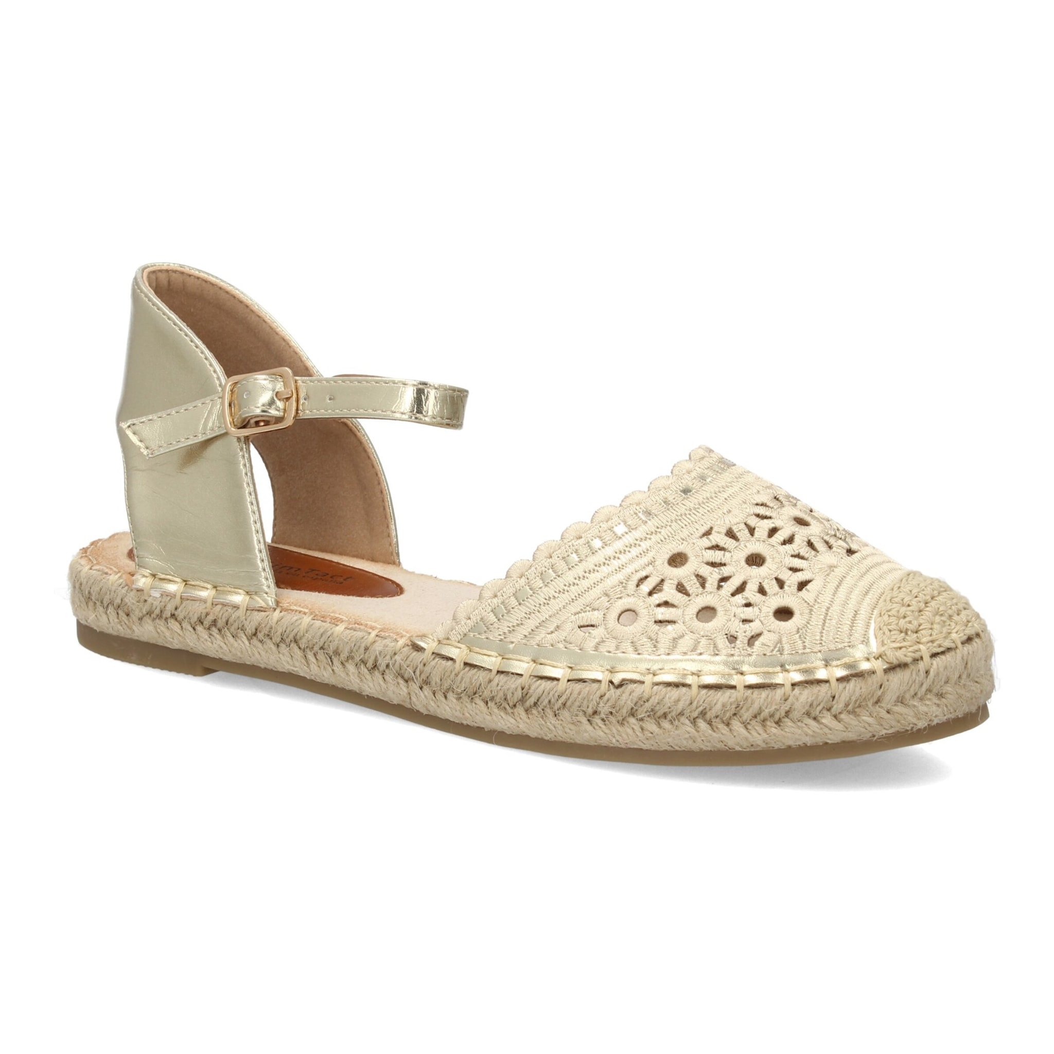 Alpargata plana mujer troquelada cómoda