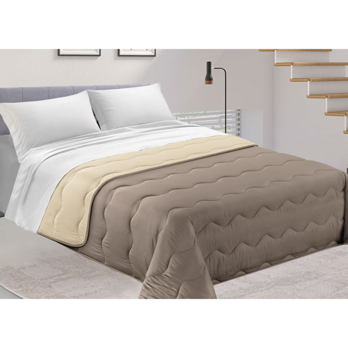 TRAPUNTA INVERNALE BICOLOR TORTORA-AVORIO