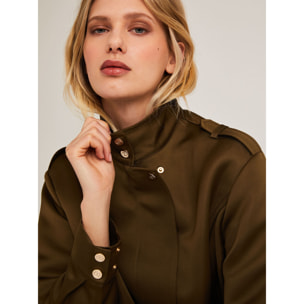 Motivi - Giacca bomber satin - Verde militare