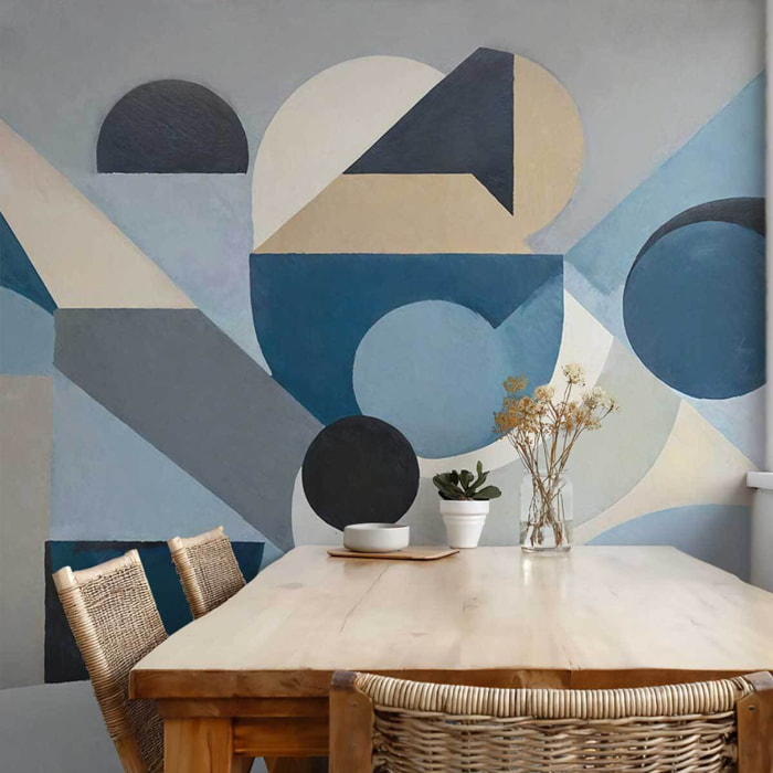 Papier peint Équilibre Bleu Intissé