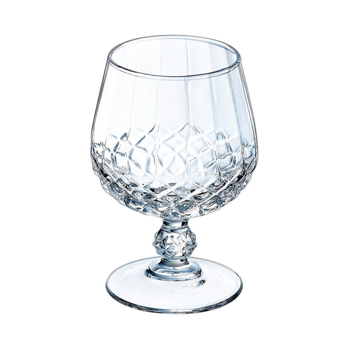 6 verres à Cognac 32cl Longchamp - Cristal d'Arques - Verre ultra transparent au design vintage