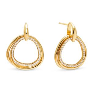 Boucles d'Oreille Oria Plaqué Or