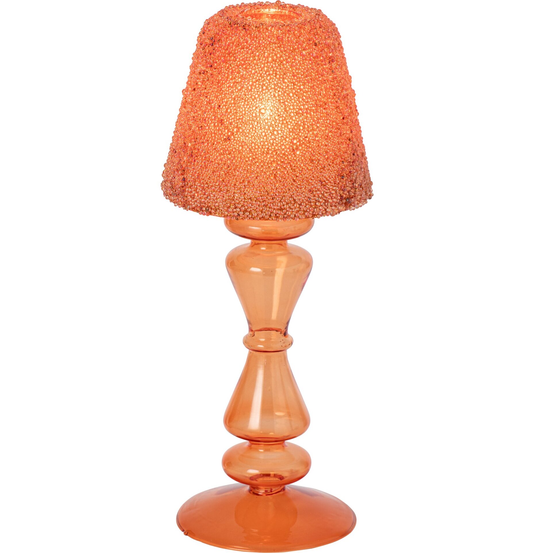 J-Line Photophore perles - verre - orange - small