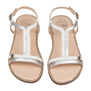 Sandalia Classic Piel Natural. Hebilla