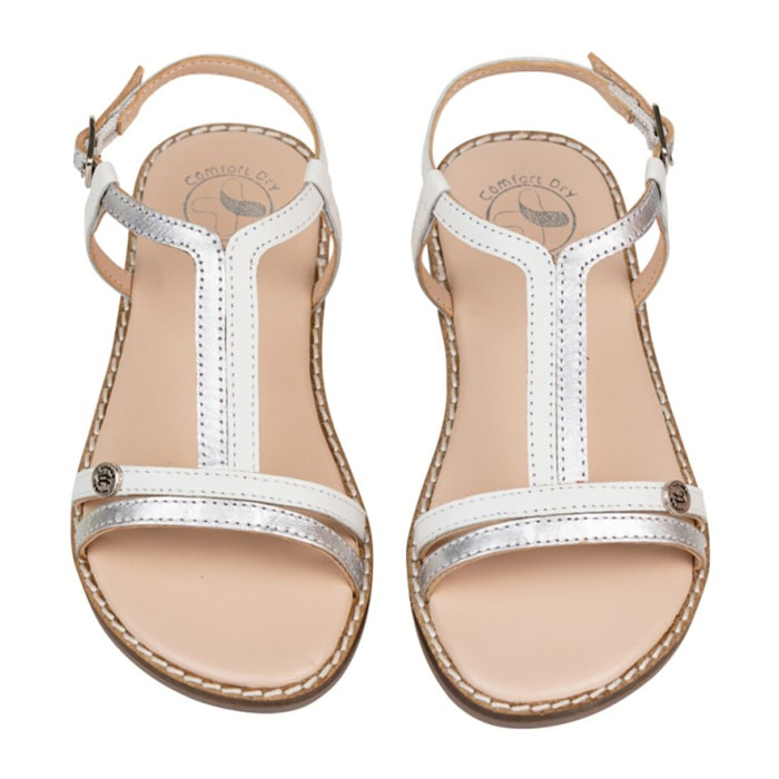 Sandalia Classic Piel Natural. Hebilla