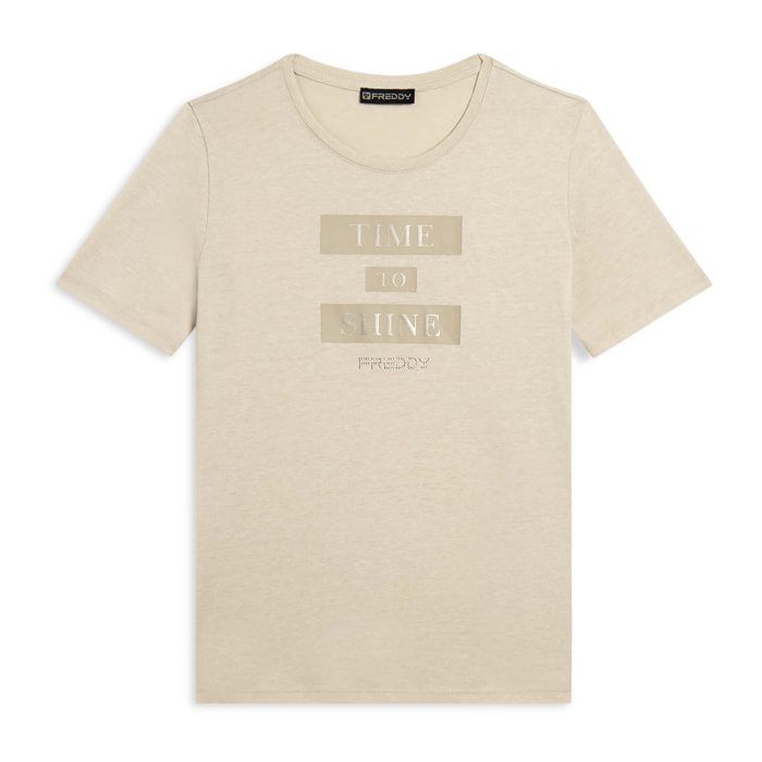 T-shirt da donna con grafica e slogan motivazionale