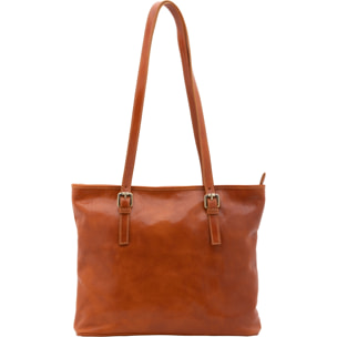 Borsa a spalla da donna - Modello False - 100% vera pelle - 31.0 x 41.0 x 10.0 cm