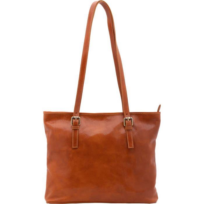 Borsa a spalla da donna - Modello False - 100% vera pelle - 31.0 x 41.0 x 10.0 cm