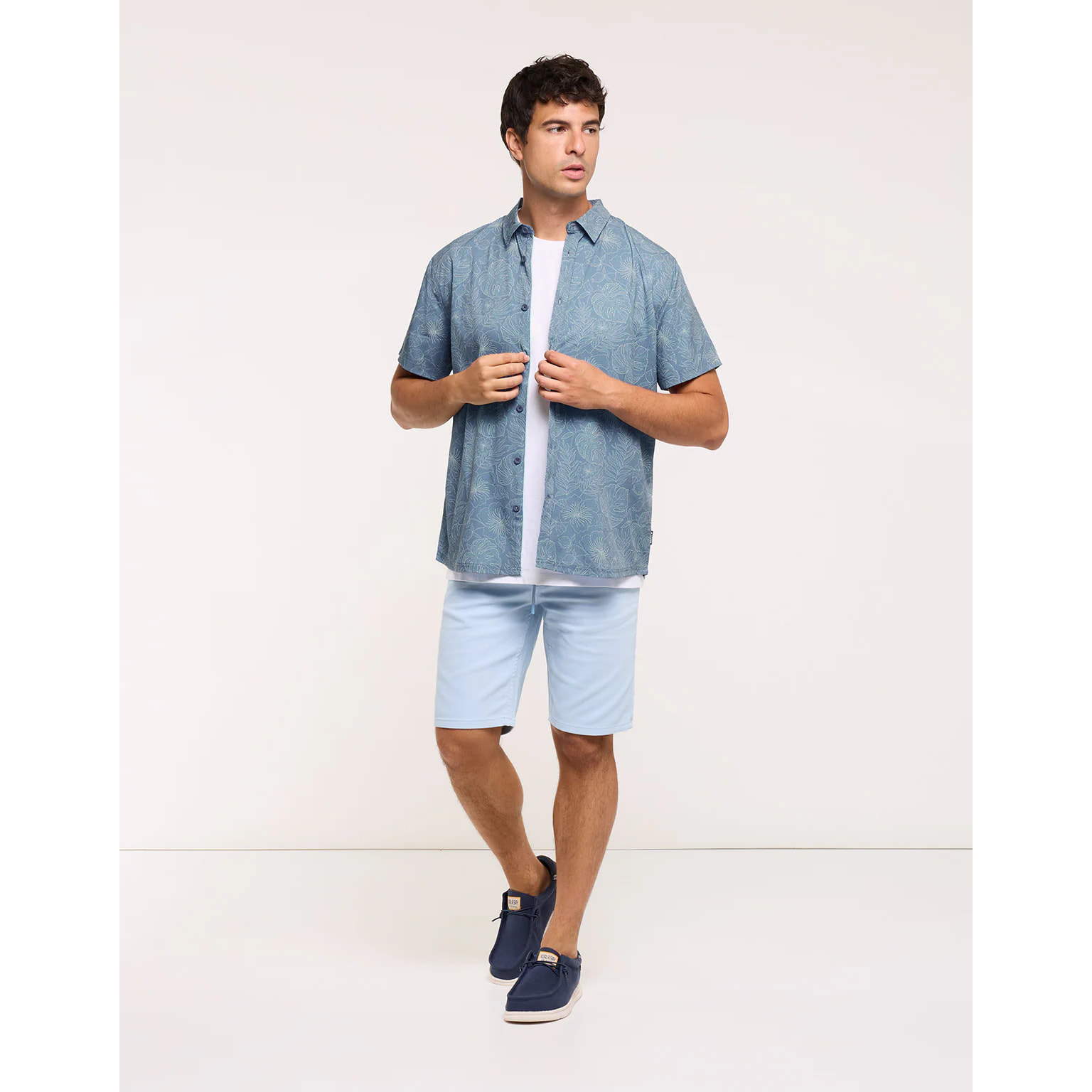 Camisa Estampado Tropical Azul - Furious