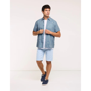 Camisa Estampado Tropical Azul - Furious