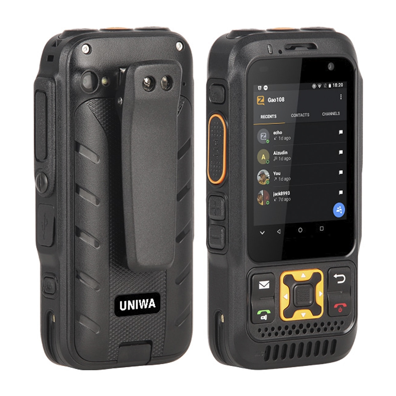 DAM Smartphone  Rugerizado F30S 4G, Android 8.1 Oreo, 1GB RAM + 8GB. Pantalla 2,8''. 13mpx + 5mpx. GPS. Con Zello Walkie Talkie.Altavoz 2W. Antena amplificadora. 6,4x2,3x13 Cm. Color: Negro