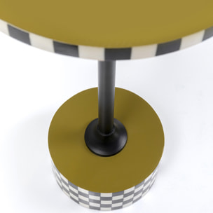 Table d'appoint Domero Checkers 25cm verte Kare Design