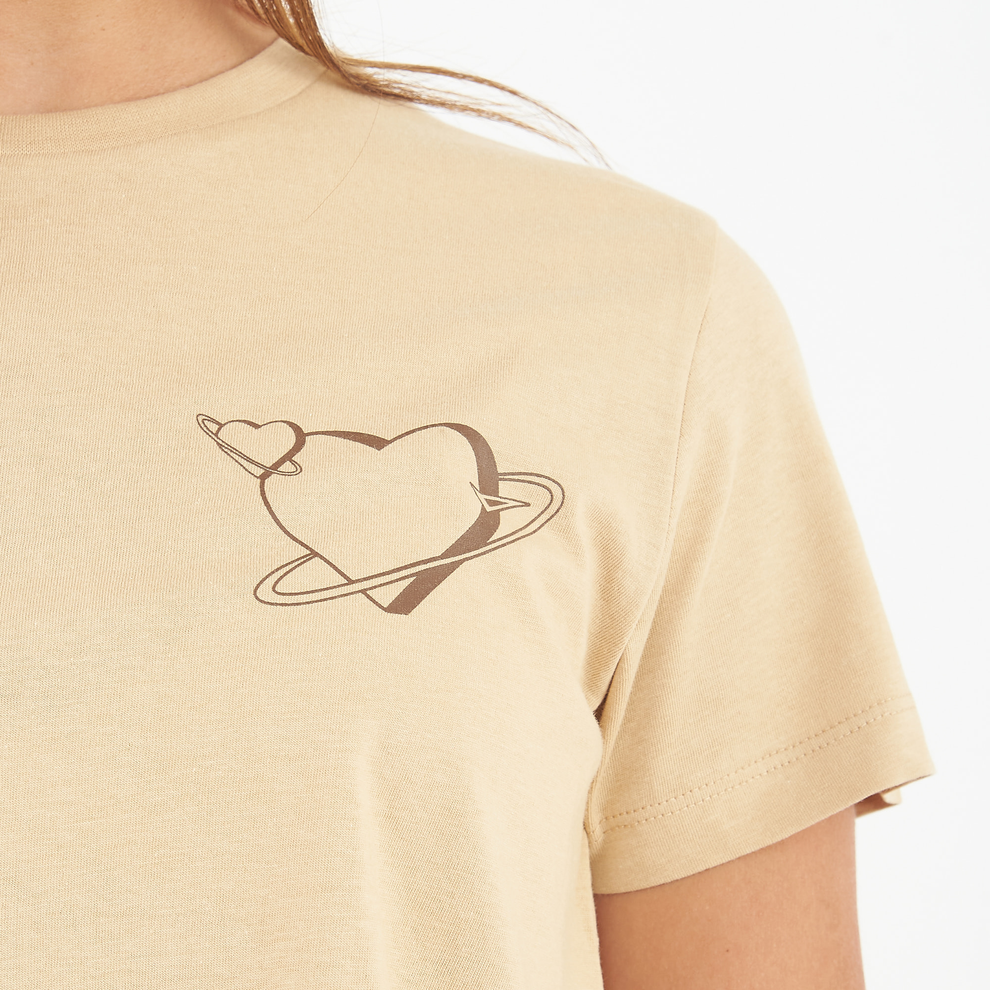 Maglietta Crop in cotone SPECIAL beige