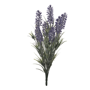 Cespuglio Di Lavanda Composta Da 7 Fiori. Altezza 34 Cm - Pezzi 12 - 8X34X8cm - Colore: Viola - Bianchi Dino - Fiori Artificiali