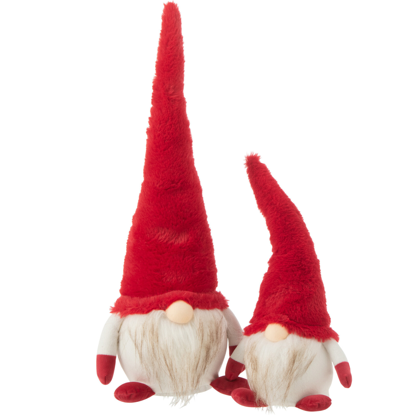 J-Line figurine Lutin - textile - rouge/blanc - large - LED