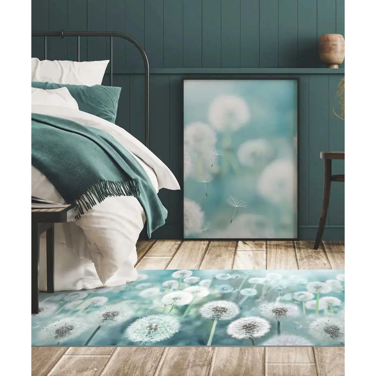 Tappeto EMOZIONI SOFFIO DI VENTO moderno fiori natura cielo lavabile antiscivolo passatoia multiuso bagno cucina ingresso