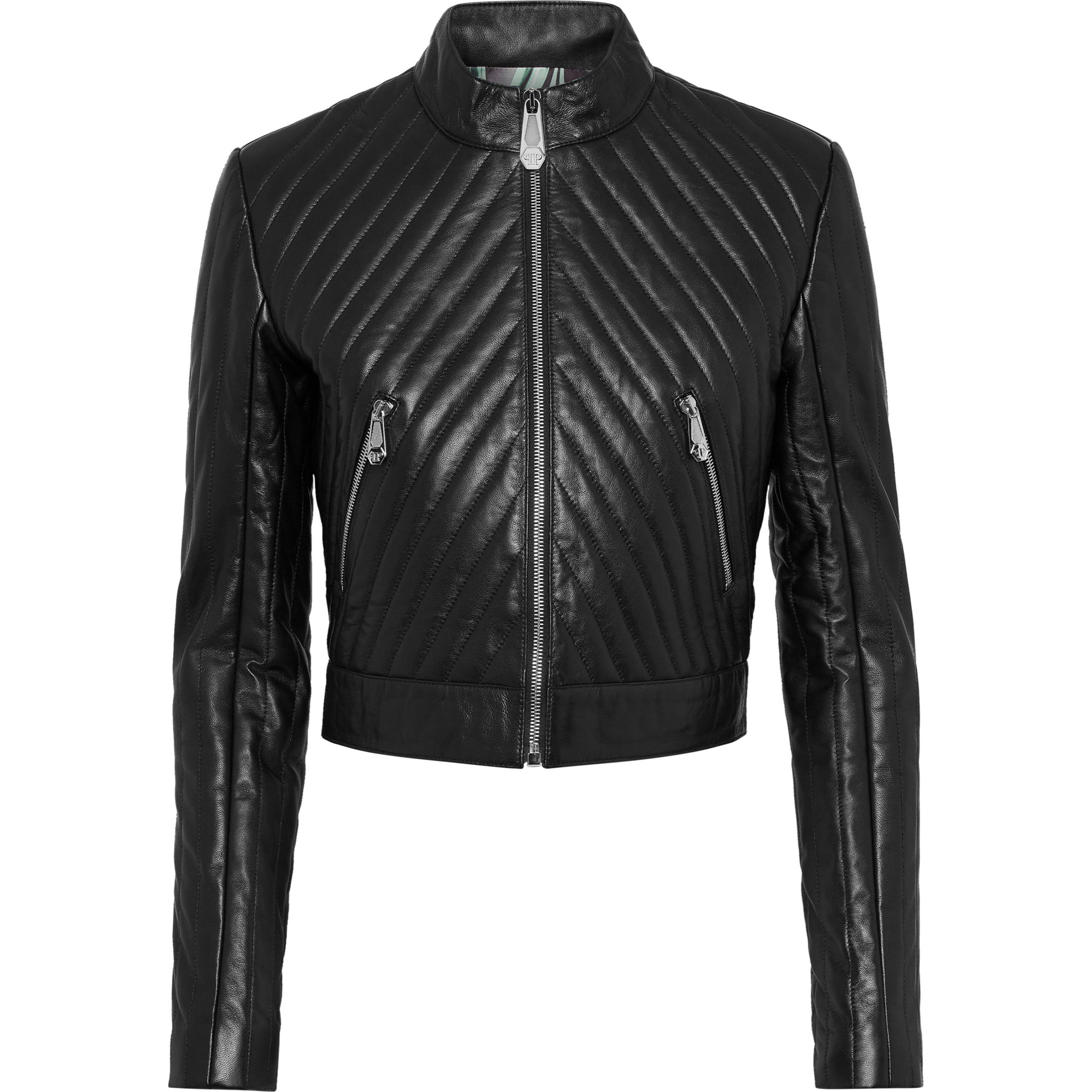 PHILIPP PLEIN Biker de cuero FLAME