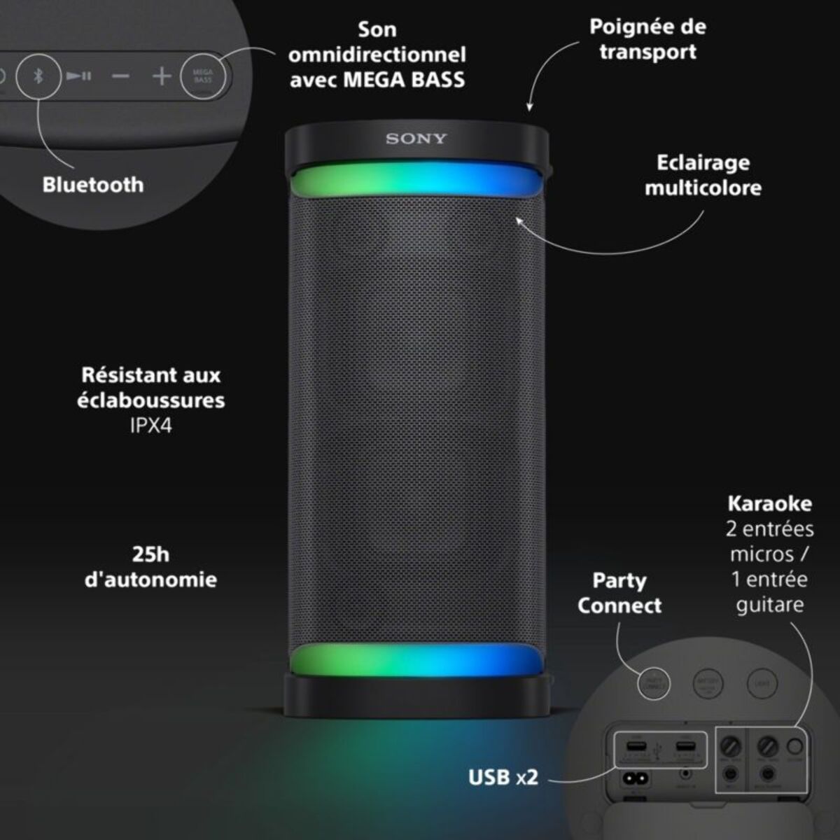 Enceinte sono SONY SRS-XP700 Noir