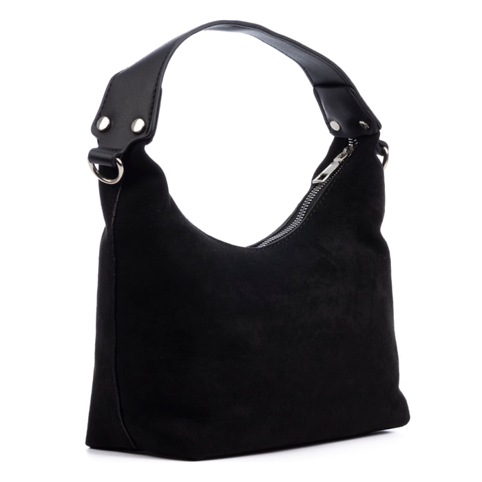 Atina bolso bandolera de piel auténtica gamuza.