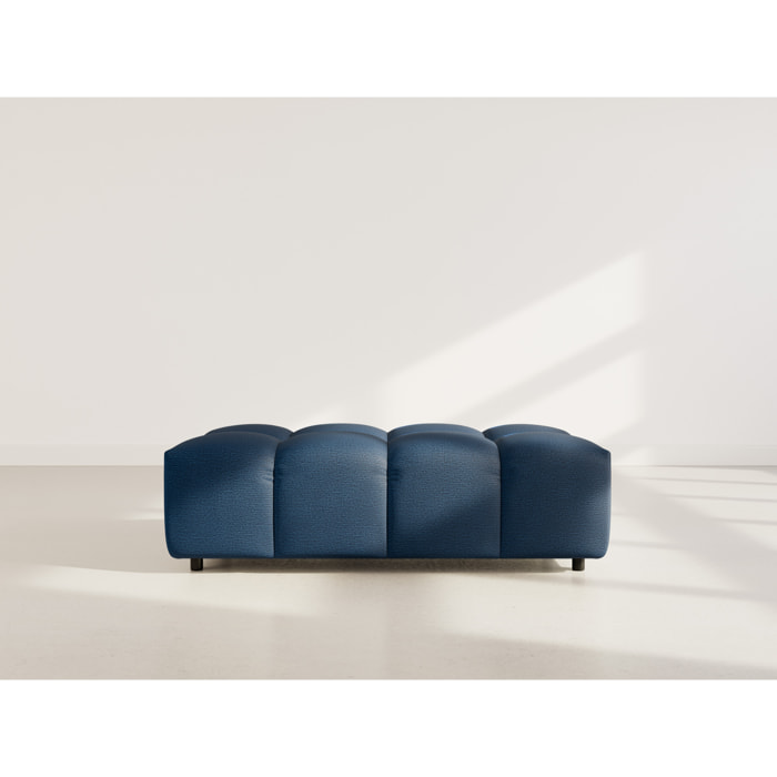 Adelaide - pouf en tissu texturé - Bleu