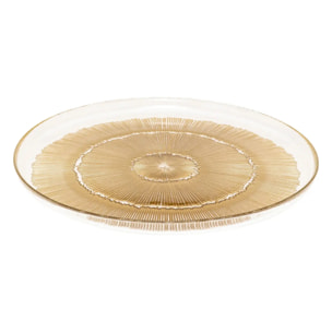 Assiette plate Celeste doré D33xH2cm