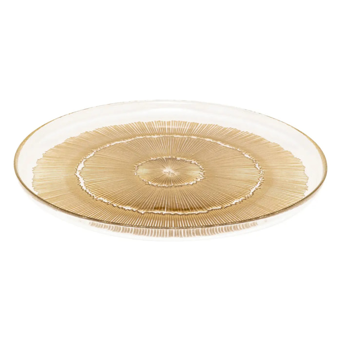 Assiette plate Celeste doré D33xH2cm
