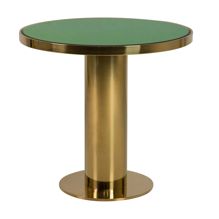 Mesa Comedor Acero Inoxidable Dorado 80x80x75 Cm