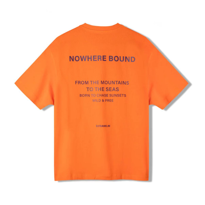Camiseta de Hombre Nowhere Bound Naranja / Morado D.Franklin