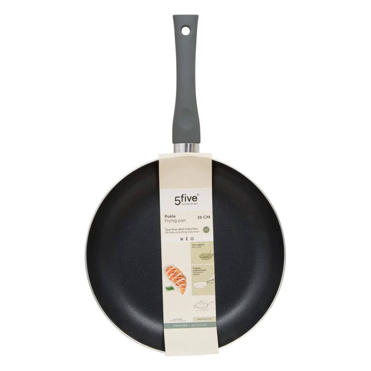 Poêle Neo D26cm aluminium gris