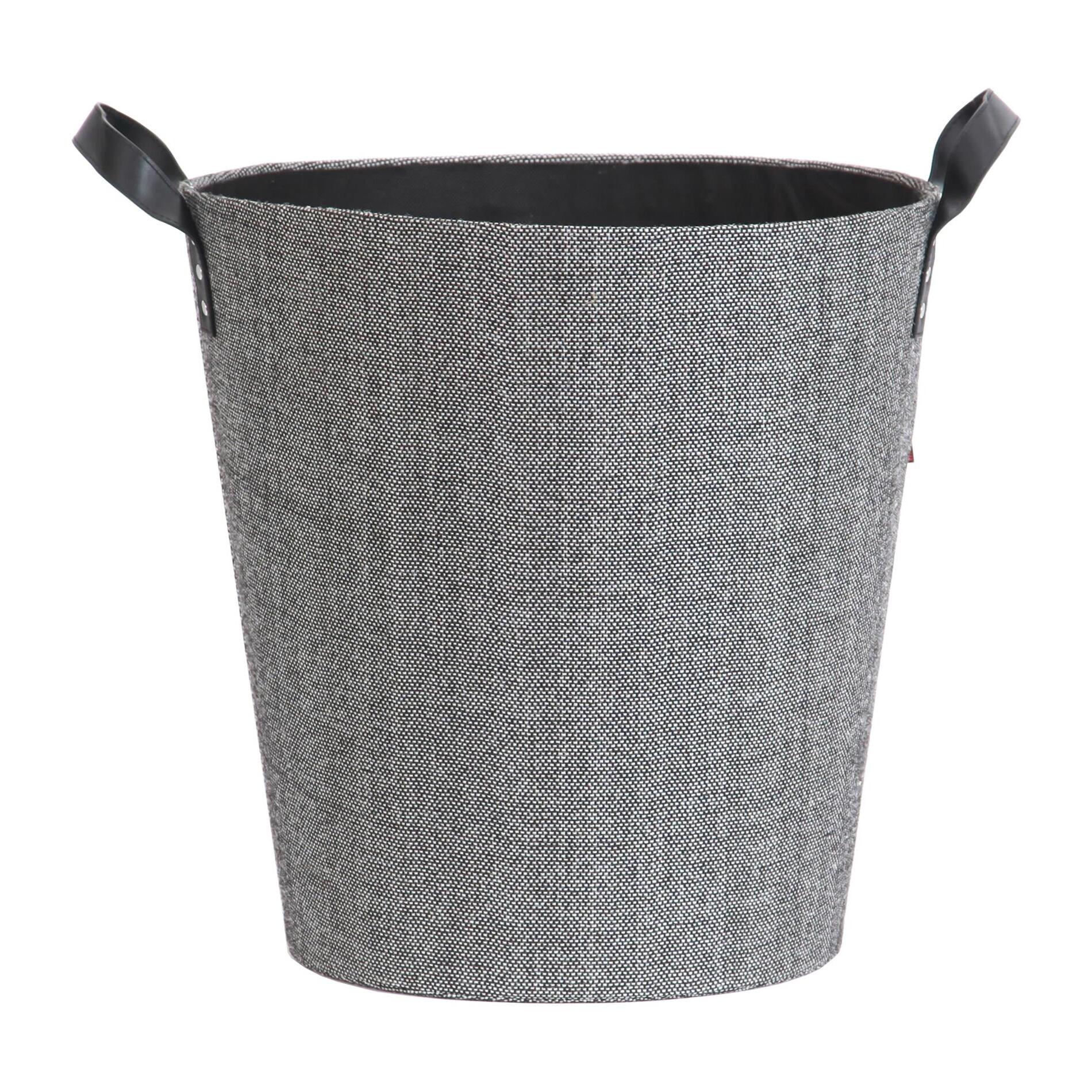LE MARQUIER - Panier A Bûches Et A Granules Dama Rond Gris
