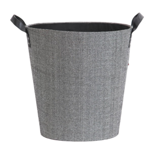 LE MARQUIER - Panier A Bûches Et A Granules Dama Rond Gris