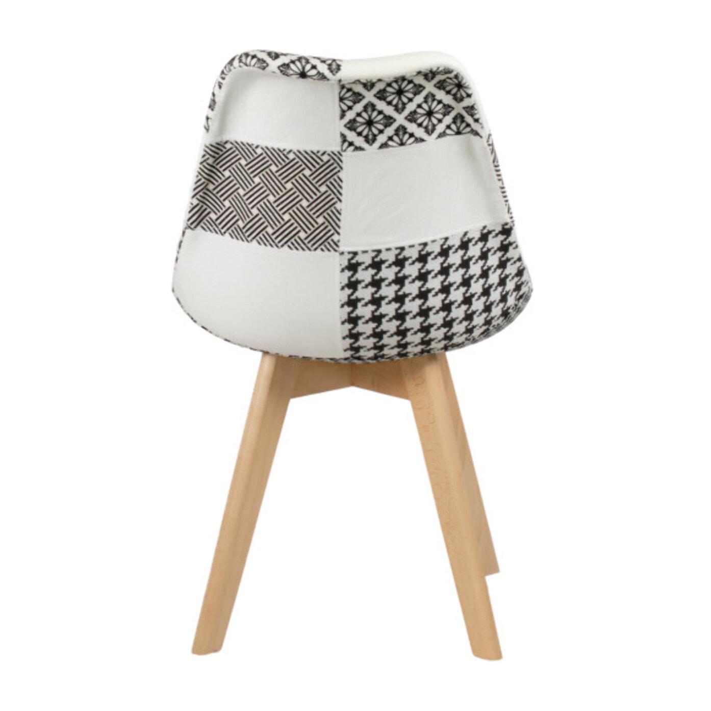 Chaise scandinave tissu patchwork - MELY