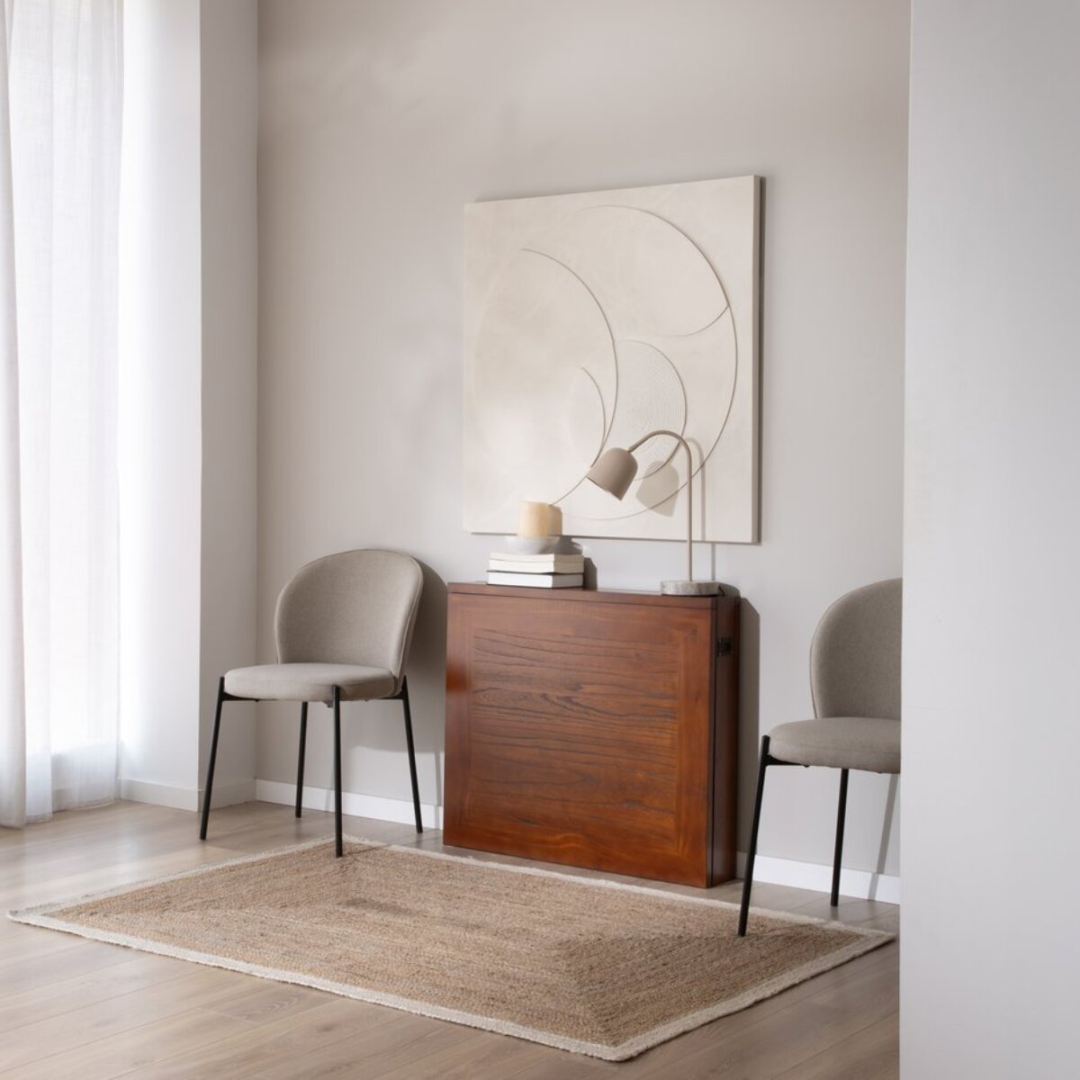 Table à manger pliante Tan -bois massif de mindi et placage naturel de mindi-couleur teck 160 x 78 x 90 cm