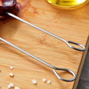 Juego de 4 brochetas para barbacoa h.36cm bergner