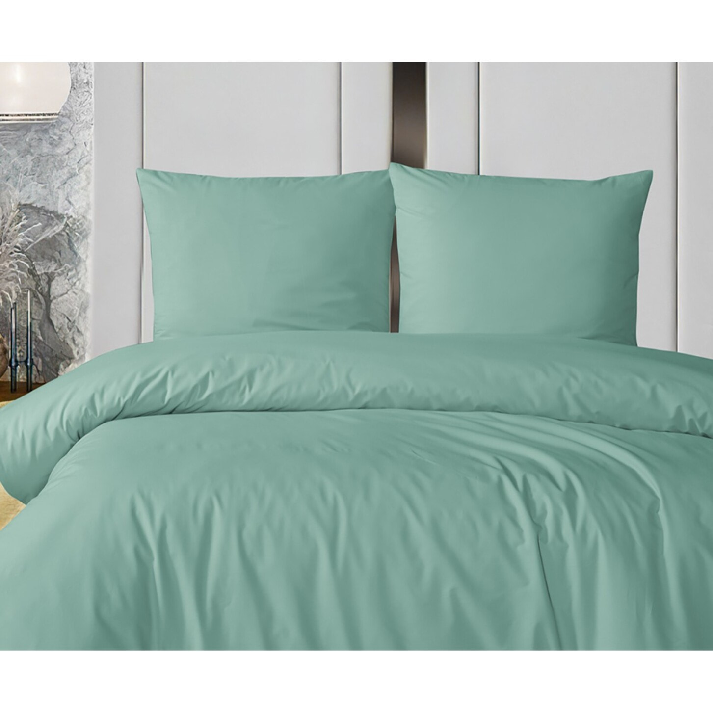 Parure housse de couette et taie(s) oreiller 100% Coton