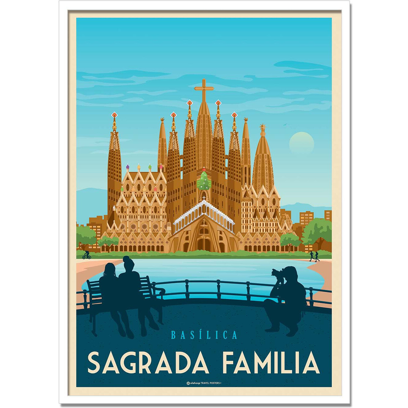 Affiche - Barcelona Sagada Familia - Olahoop Travel Posters