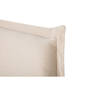 Tête de lit en tissu effet lin beige L160 cm PIA